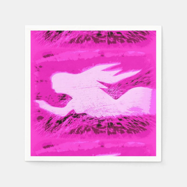 pointing pink mermaid napkin (Front)