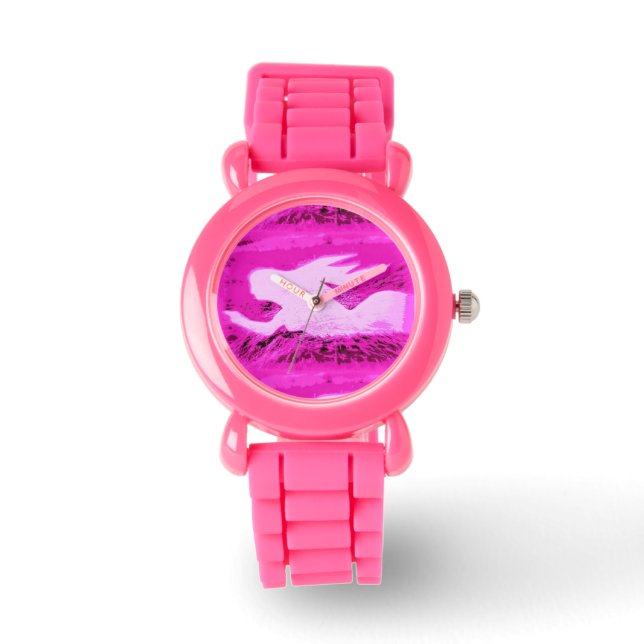 pointing pink mermaid watch (Front)