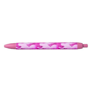 pointing pink mermaids black ink pen