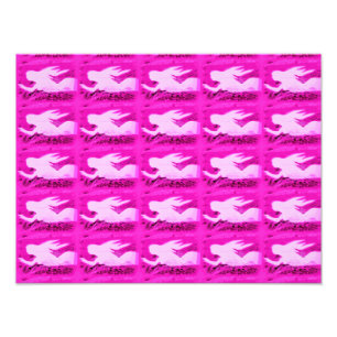 pointing pink mermaids photo print