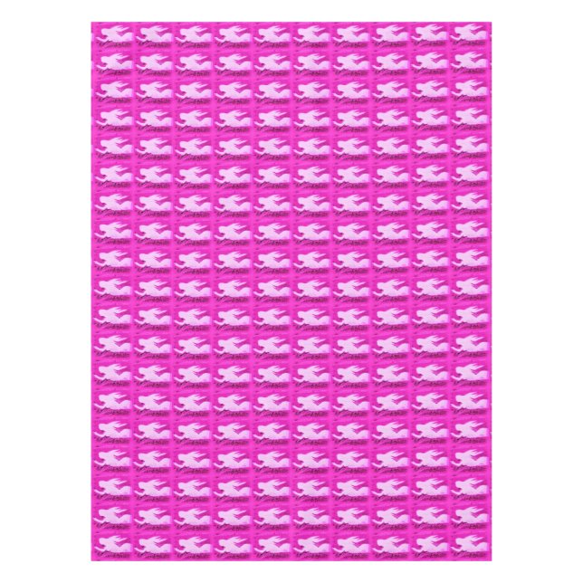 pointing pink mermaids tablecloth (Front)