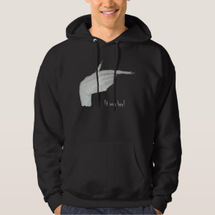 Pointing scary monster hand with long nails art hoodie