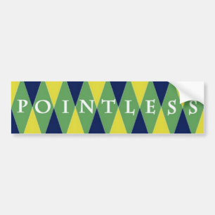Pointless Argyle Bumper Sticker