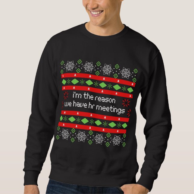 Pointless Meeting Survivor Ugly Sweater -  (Front)