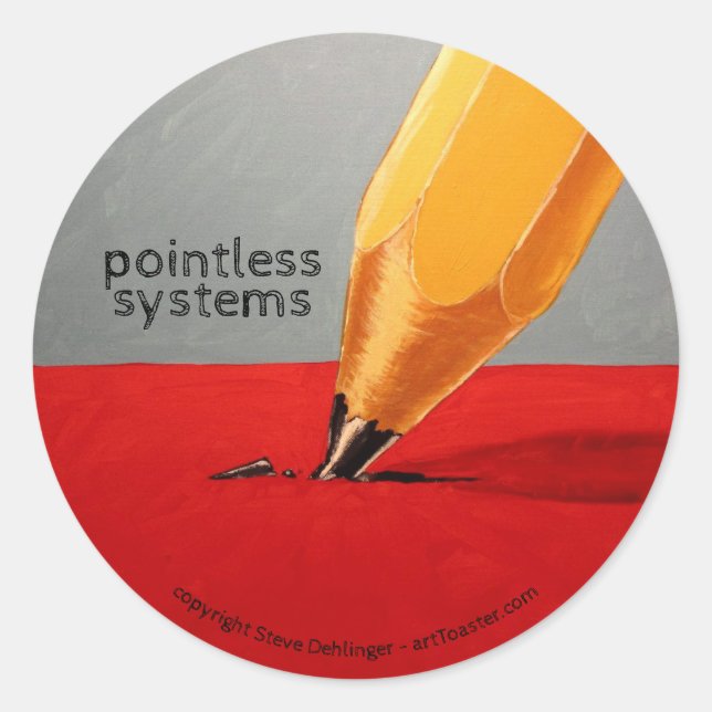 pointless round sticker (Front)