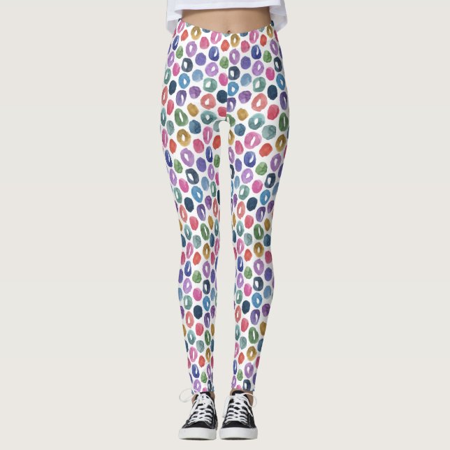 Points arc-en-ciel Wonky Leggings (Devant)