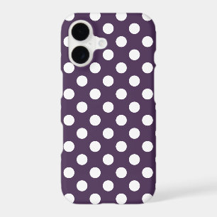 Points blancs sur fond violet prune