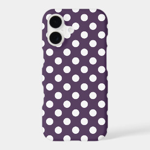 Points blancs sur pourpre plum