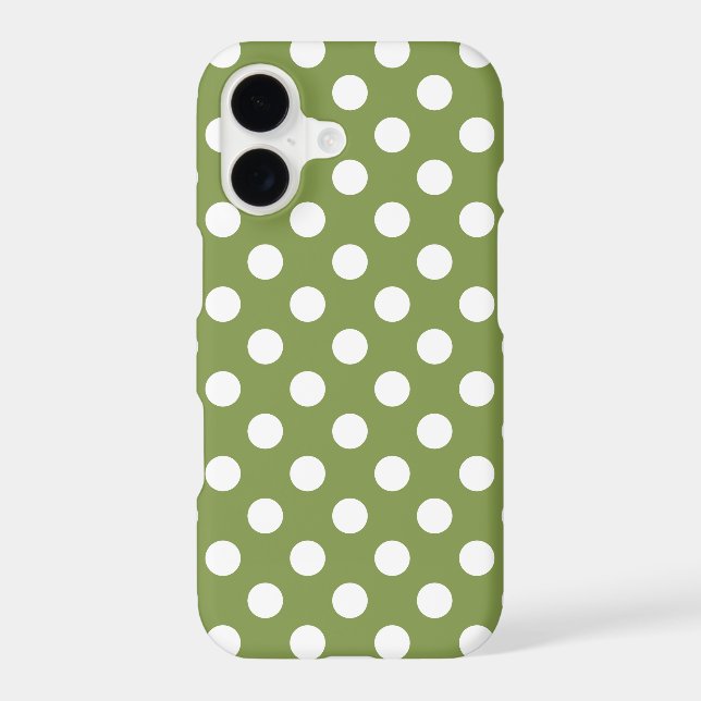 Points blancs sur vert olive (Verso)