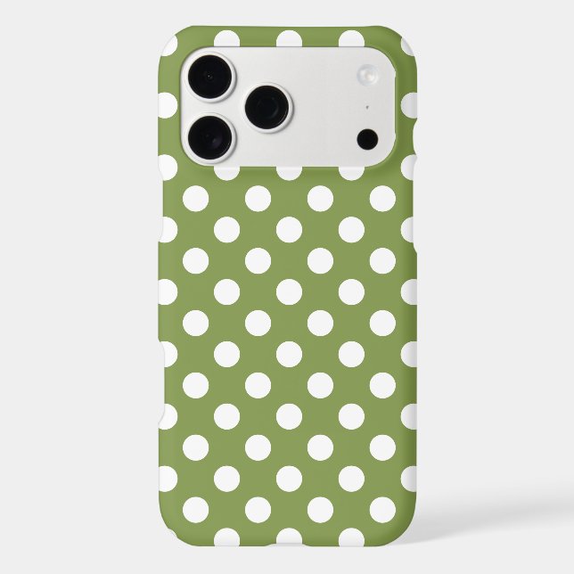 Points blancs sur vert olive (Verso)