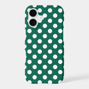Points blancs sur vert sauge
