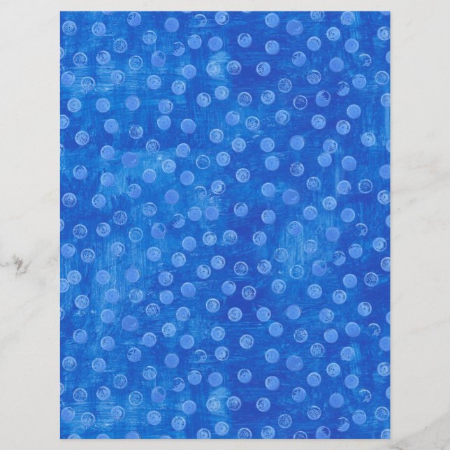 Points bleus simples sur feuille de papier bleu (Devant)