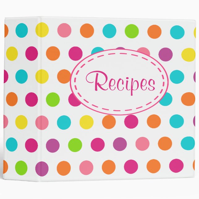 Points Bright Candy Cuisine Recette Classeur Cadea (Devant/Côté)
