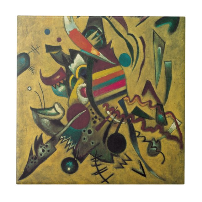 Points by Wassily Kandinsky, Vintage Expressionism Tile (Front)