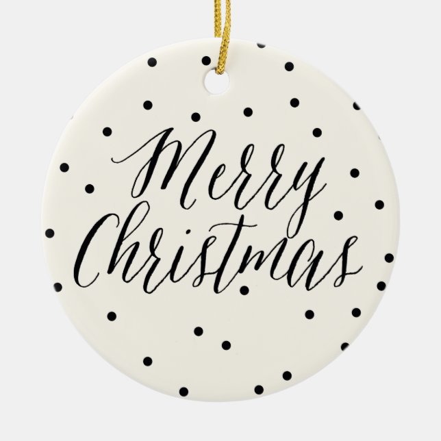 Points classiques Ornements personnalisés de Noël (Devant)