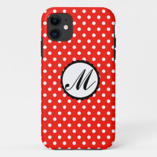 Points colorés Monogramme personnalisé coque iph