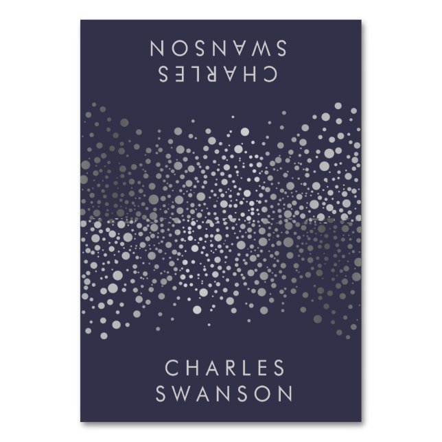 Points Confetti Argent | Cartes de placement coule (Par défaut)