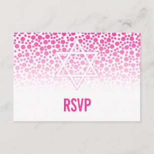 Points Confetti Bat mitzvah rose chaud RSVP