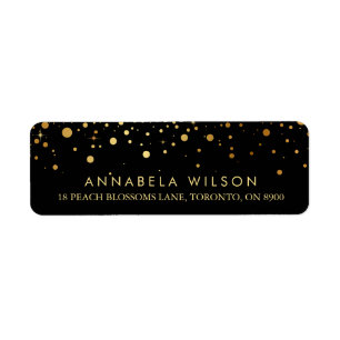 Points Confetti Faux Gold Foil Noir