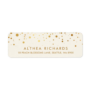 Points Confetti Faux Gold Foil   Vintage ivoire