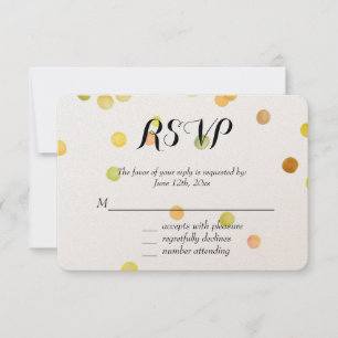 Points Confetti Jaune Or RSVP