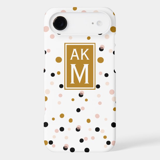 Points Confetti modernes Monogram iPhone 7 Coque (Verso)
