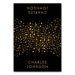 Points Confetti Noir et Or Cartes