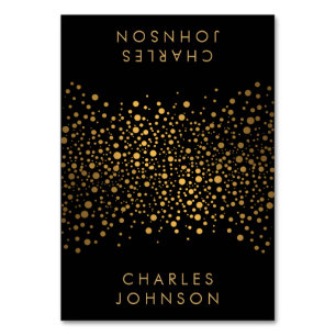 Points Confetti Noir et Or Classé Cartes