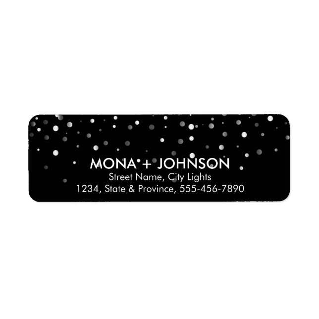 Points Confetti Parties scintillant d'or noir mode (Devant)