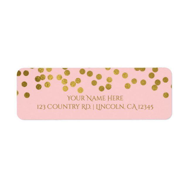 Points Confetti Pink & Gold Faux Blushing (Devant)