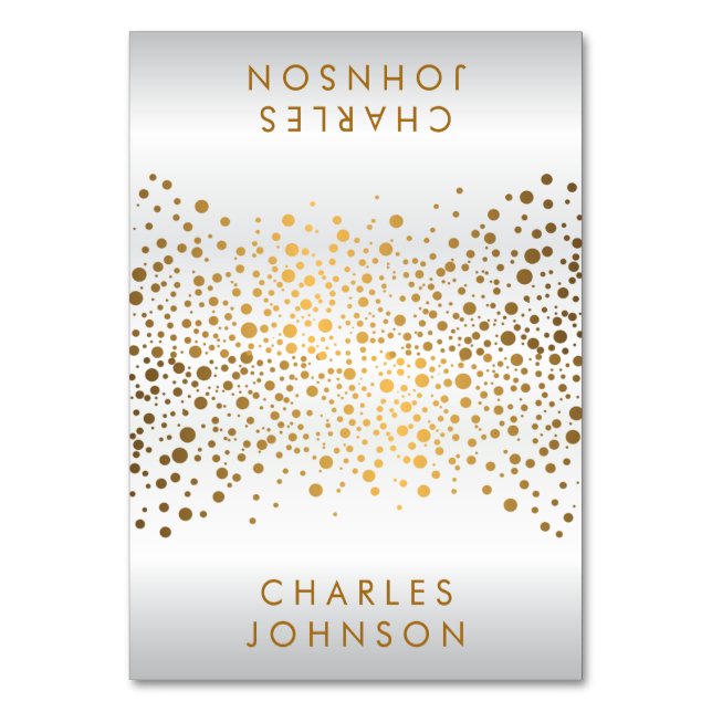 Points Confetti Satin Blanc et Or | Cartes (Par défaut)