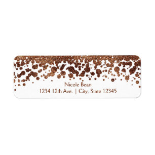 Points de confettis blancs et bronze Glamour Shimm