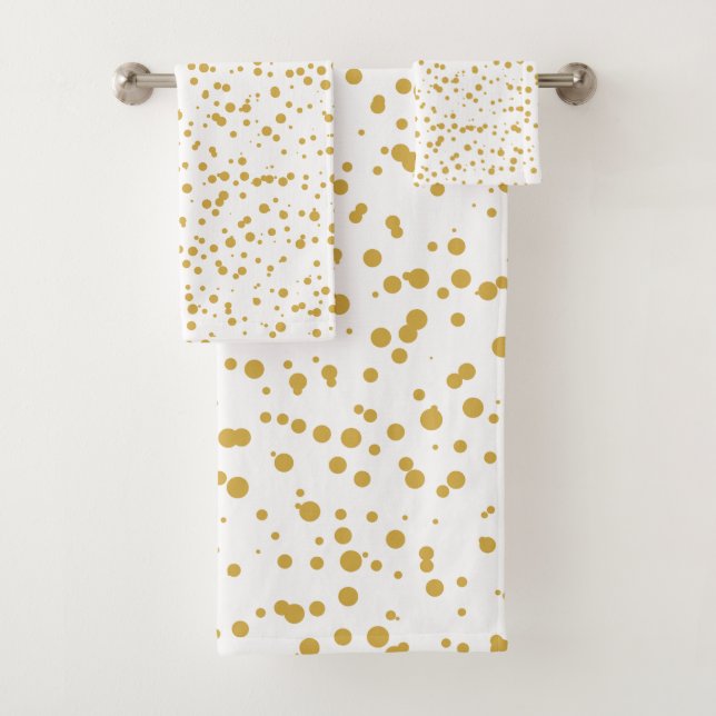 Points de confettis d'or sur le blanc (En situation)
