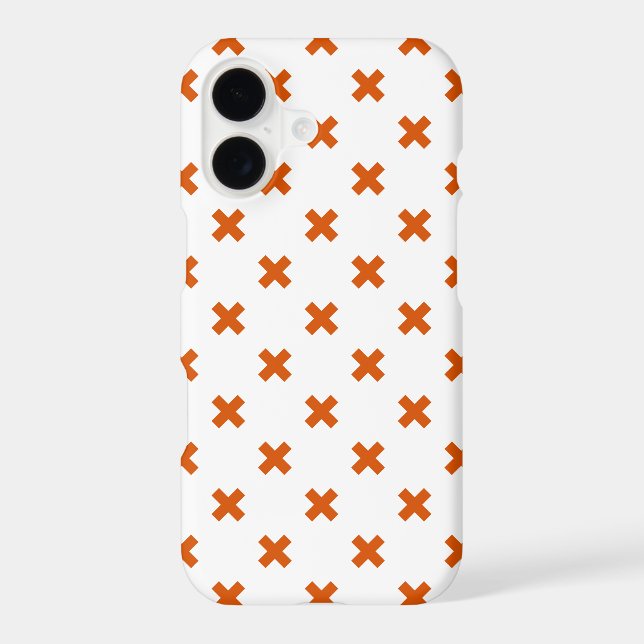 Points de croix orange sur fond blanc (Verso)