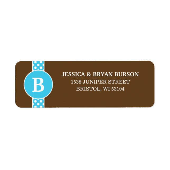 Points de Dainty bleu/Brown Famille Monogramme per (Devant)