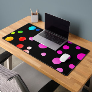Points De Néon Colorés Sur Noir