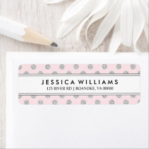 Points de Parties scintillant rose et argent Faux 