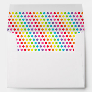 Points de polka arc-en-ciel - Enveloppe