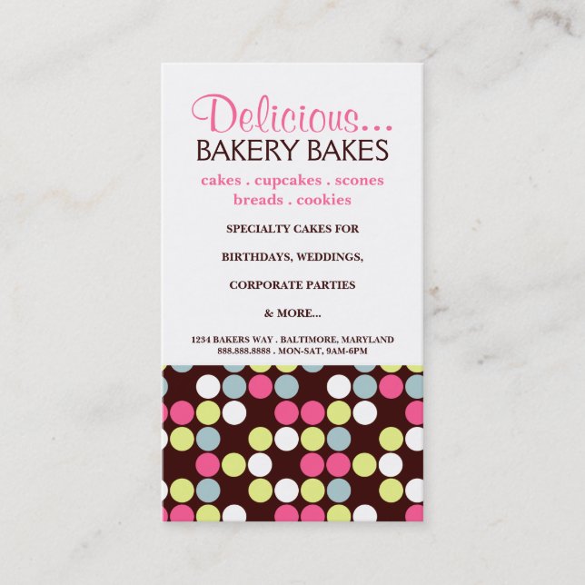 Points |dots3pi de boulangerie du carte de visite (Devant)