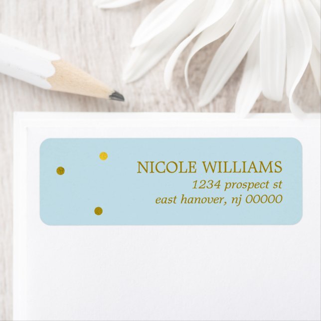 Points Faux Gold et Blue Confetti (En situation)