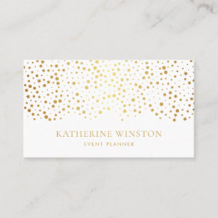 Points Faux Gold Foil et étoiles Carte de visite c