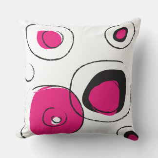 POINTS FUNKY Rose DESIGN Oreiller à lancer rétro