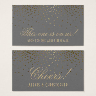 Points Gold Confetti sur les billets de boisson Ma