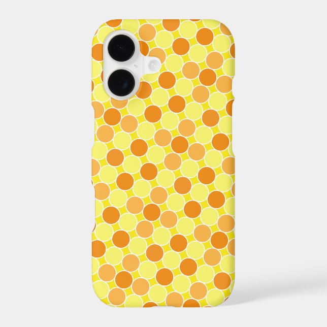 Points jaunes oranges rétro Motif géométrique (Verso)