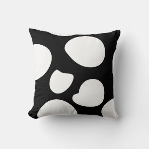 Points modernes Coussin noir et blanc