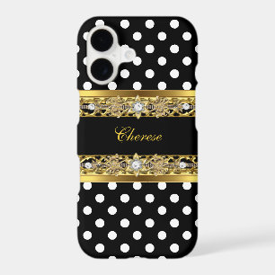 Points noirs et blancs Fleurs Or