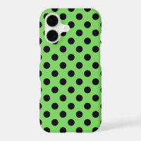 Points noirs sur vert citron