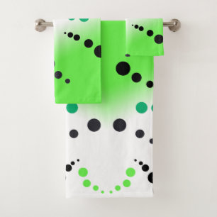 Points noirs verts funky Art Abstrait