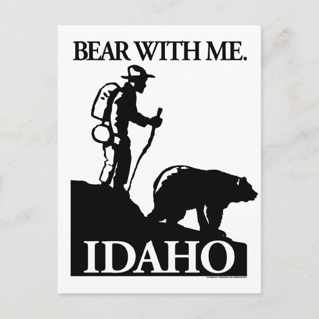 Points North Studio 'Bear With Me' Idaho Postcard (Front)
