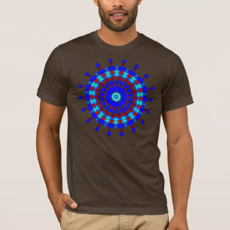 Points of Blue (Blue & Red) Kaleidoscope T-Shirt